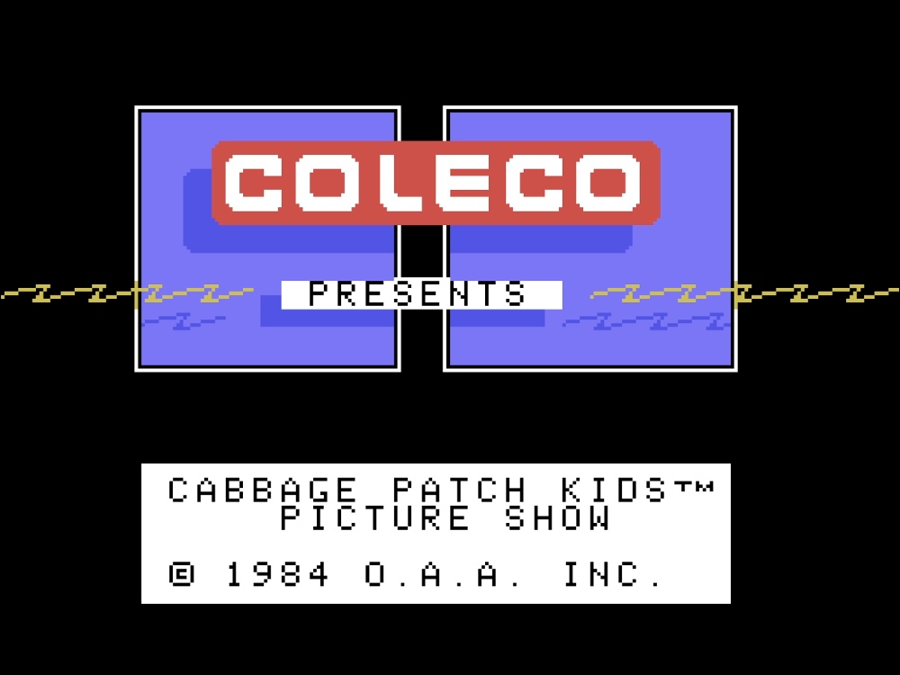 Title Screen of Cabbage Patch Kids Picture Show for Colecovision